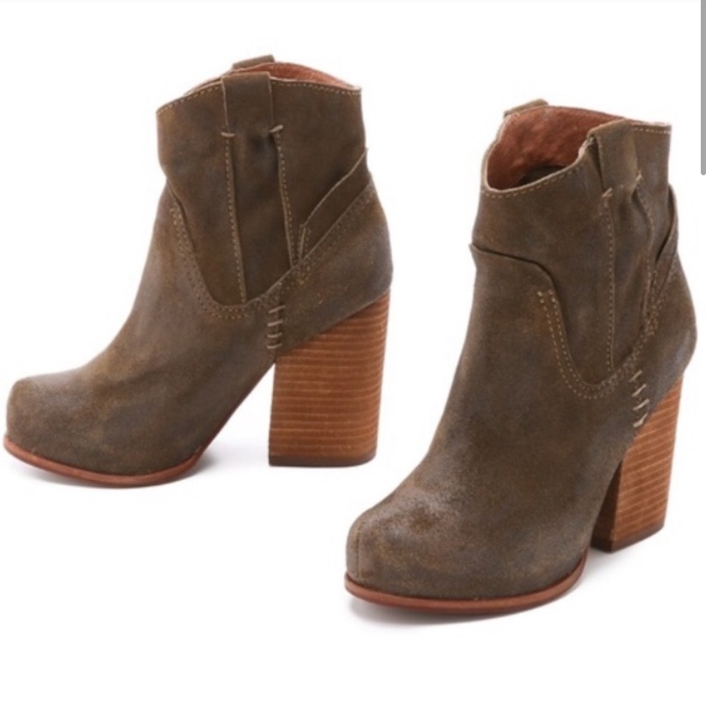 Jeffery Cambpell olive brown boots